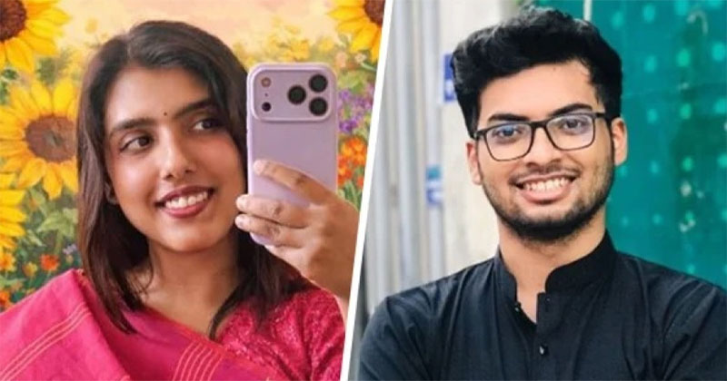নাহিদা এস বৃষ্টি ও জামিল লিমন। ছবি: ইউনিভার্সিটি অব সাউথ ফ্লোরিডা