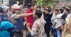গাজীপুরে শ্রমিকের মৃত্যুর ঘটনায় বিক্ষোভ, পুলিশের টিয়ারশেল নিক্ষেপ