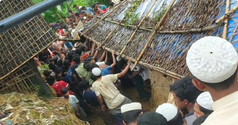 রোহিঙ্গা ক্যাম্পের মাদ্রাসায় পাহাড়ধসে নিহত বেড়ে ৮