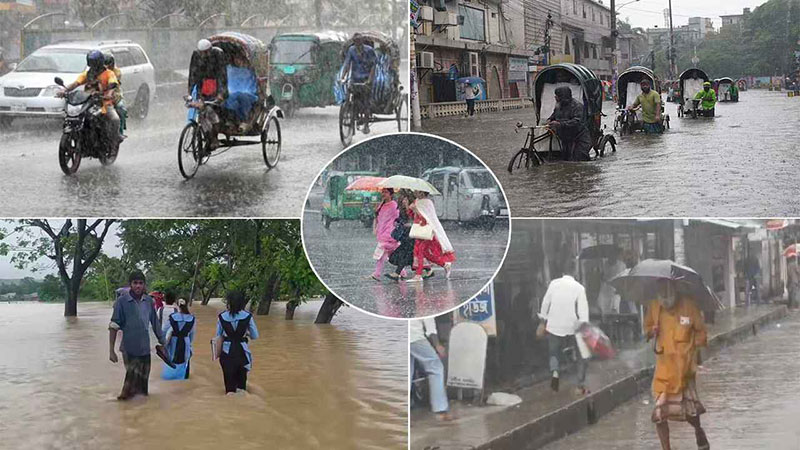 দেশজুড়ে ভারী বৃষ্টির সতর্কবার্তা বাড়ল আরও ২৪ ঘণ্টার জন্য