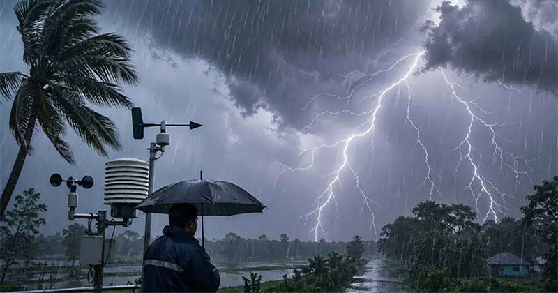 দেশের ১৯ অঞ্চলে ঝোড়ো হাওয়া ও বজ্রবৃষ্টির সতর্কতা