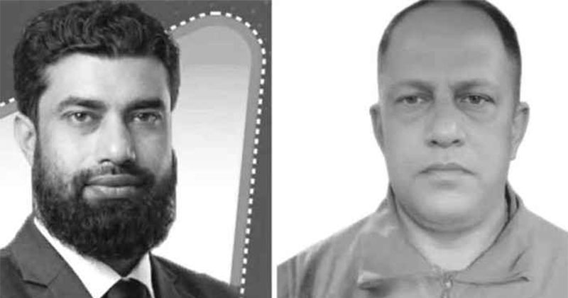 বাসচাপায় নিহত দুই সাংবাদিক রবিউল আলম রাজু ও সাকিবুল হাসান