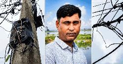 সিরাজগঞ্জে পল্লী বিদ্যুতের খুঁটিতে অনুমোদনহীন ‘সরকার নেট’ রাউটার