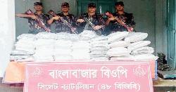 সিলেট সীমান্তে প্রায় পৌনে ২ কোটি টাকার ভারতীয় পণ্য জব্দ