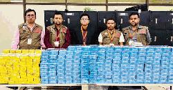 শাহজালালে ৩ যাত্রীর ব্যাগ থেকে ৬৩১ কার্টন সিগারেট জব্দ