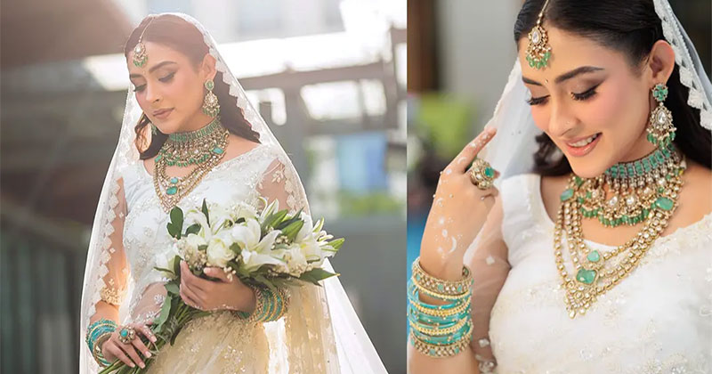 বিয়ের সাজে মেহজাবীন চৌধুরী। ছবি : অভিনেত্রীর ফেসবুক