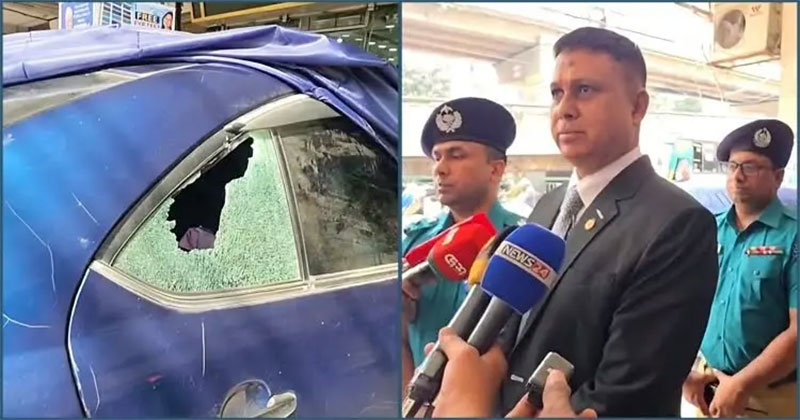 সাংবাদিকদের সঙ্গে কথা বলছেন ভারপ্রাপ্ত ডিএমপি কমিশনার