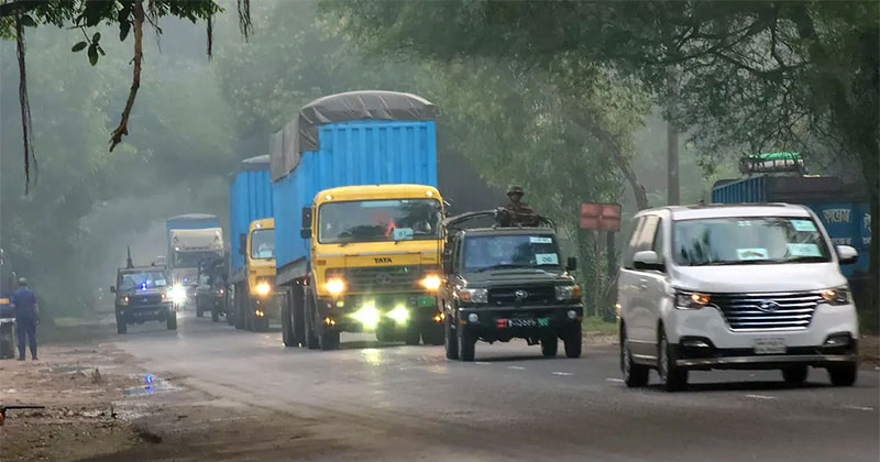 কঠোর নিরাপত্তায় রূপপুরে পৌঁছাল ইউরেনিয়ামের চতুর্থ চালান